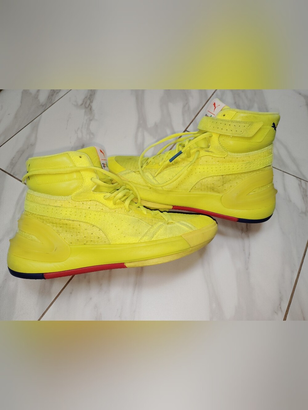 PUMA Sky Modern Geek x Fashion Geek Safety Yellow RJ Barrett Promo Knicks Sz. 9